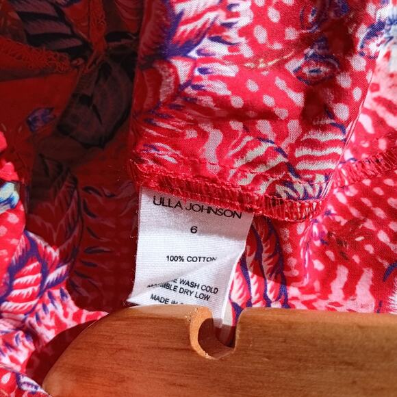 Ulla Johnson Sydney Structured Sleeveless Top Red 6 - Picture 9 of 9